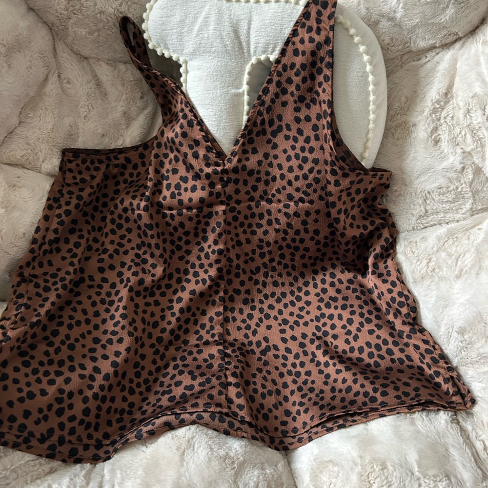 Leopard Print Brown Women's Top